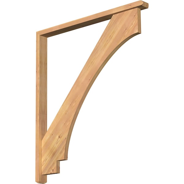 Ekena Millwork Imperial Craftsman Smooth Bracket w/ Offset Brace, Western Red Cedar, 3 1/2"W x 42"D x 48"H BKT0402X42X48IMP04SWR - main